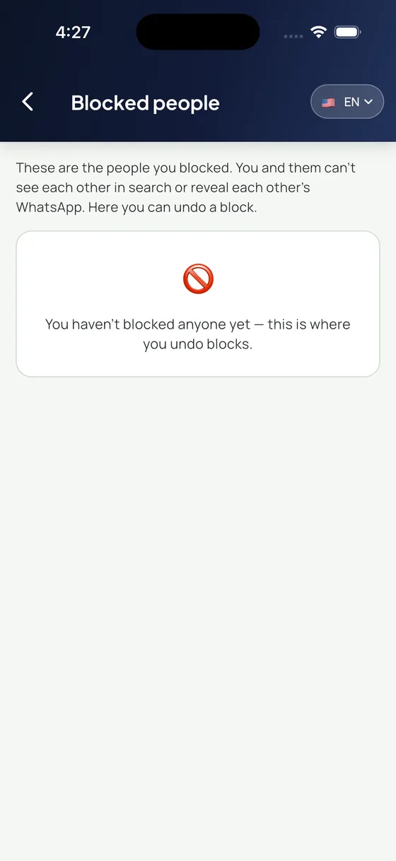 Blocked people list