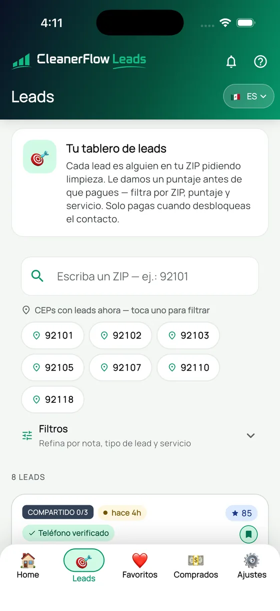 El tablero de solicitudes