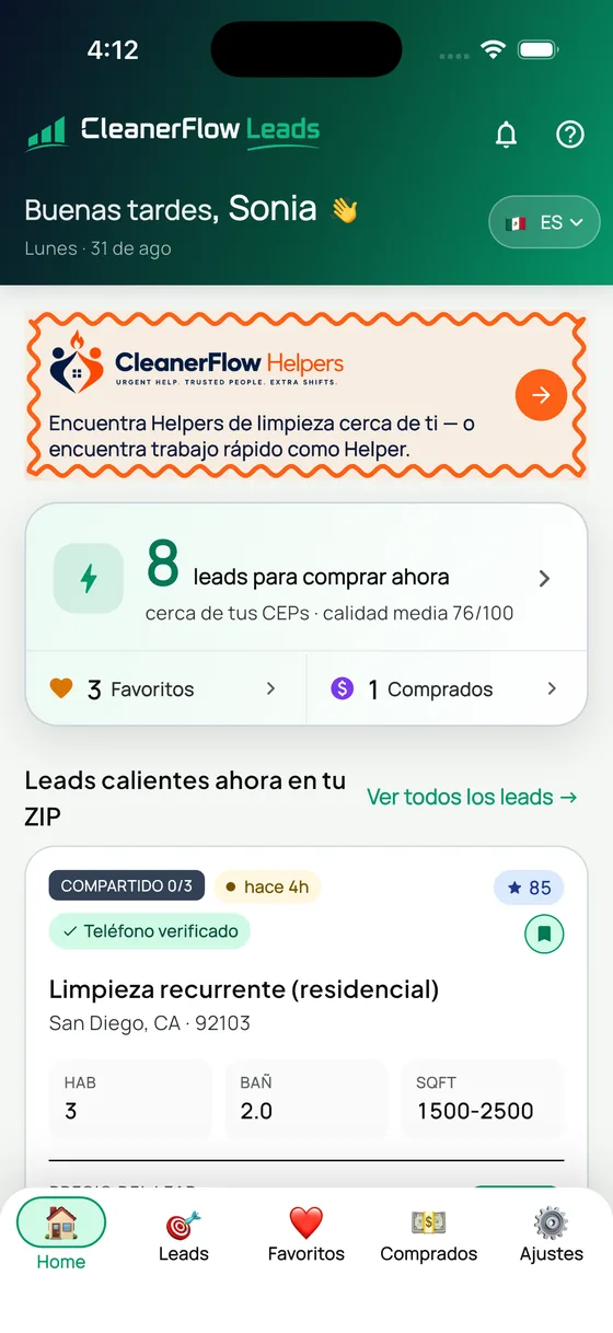 La misma cuenta en el celular